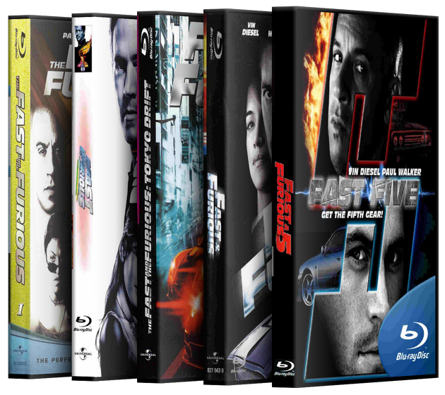 Форсаж 1, 2, 3, 4, 5 / The Fast and The Furious 1, 2, 3, 4, 5 (2001-2011) BDRip
